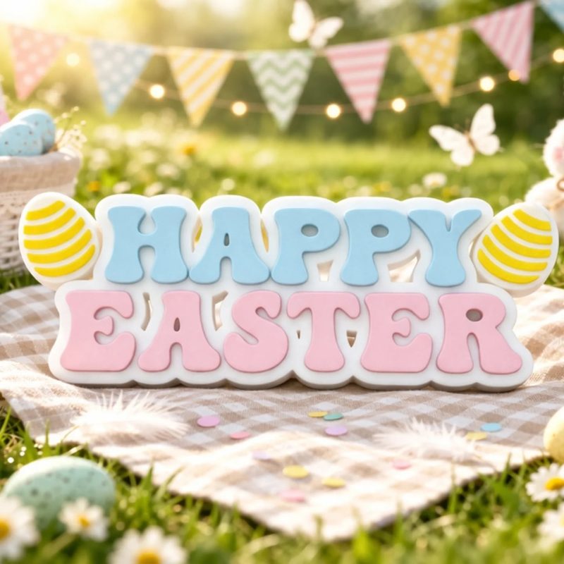 Pastelni natpis „Happy Easter" Pastelni natpis „Happy Easter"